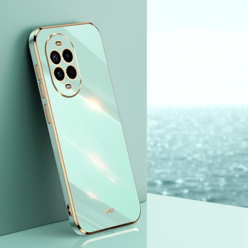 

For Huawei Nova 13 Pro XINLI Straight 6D Plating Gold Edge TPU Phone Case(Mint Green)