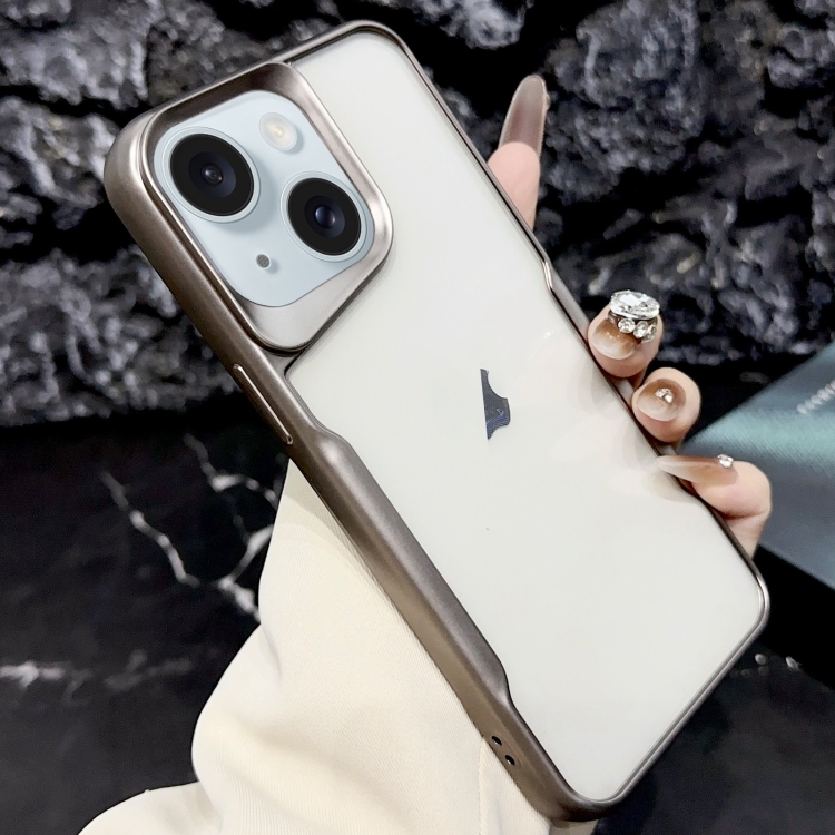 

For iPhone 15 Blade Electroplating Frosted TPU Phone Case(Gold)