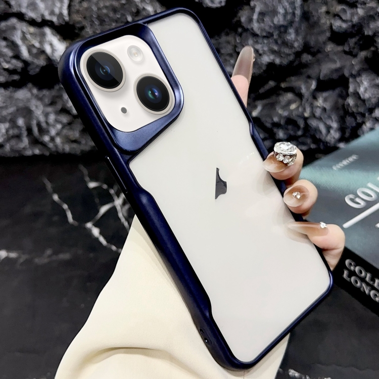 

For iPhone 14 Blade Electroplating Frosted TPU Phone Case(Blue)