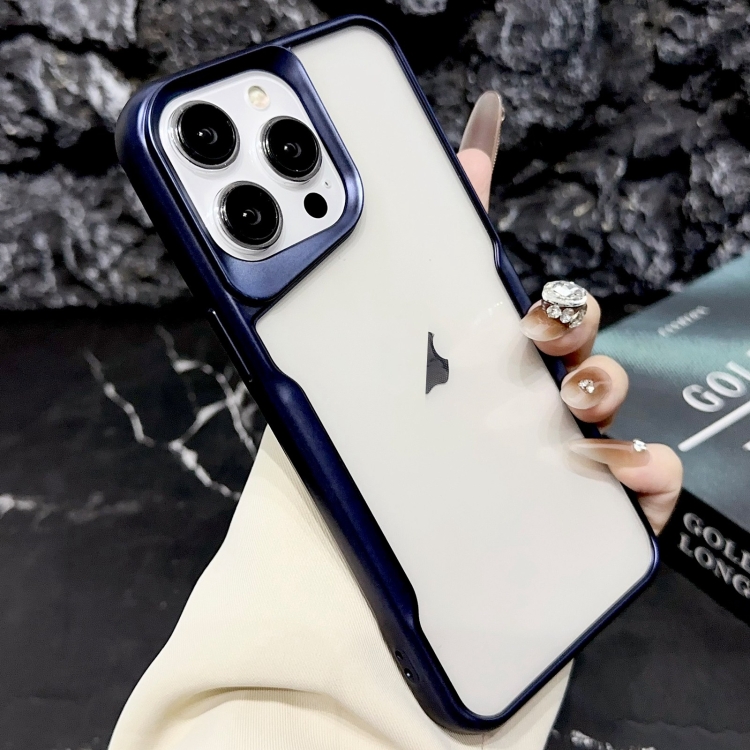 

For iPhone 14 Pro Max Blade Electroplating Frosted TPU Phone Case(Blue)