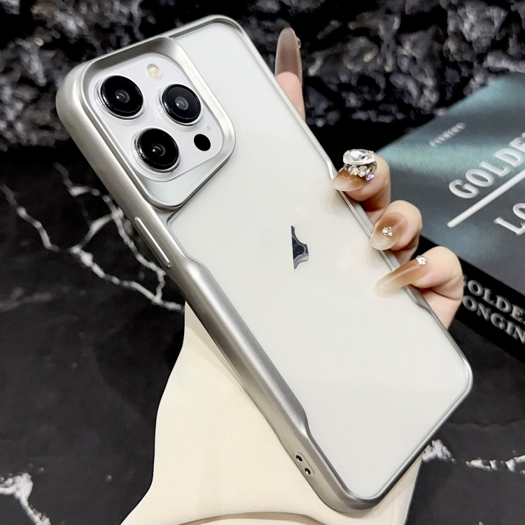 

For iPhone 13 Pro Max Blade Electroplating Frosted TPU Phone Case(Silver)