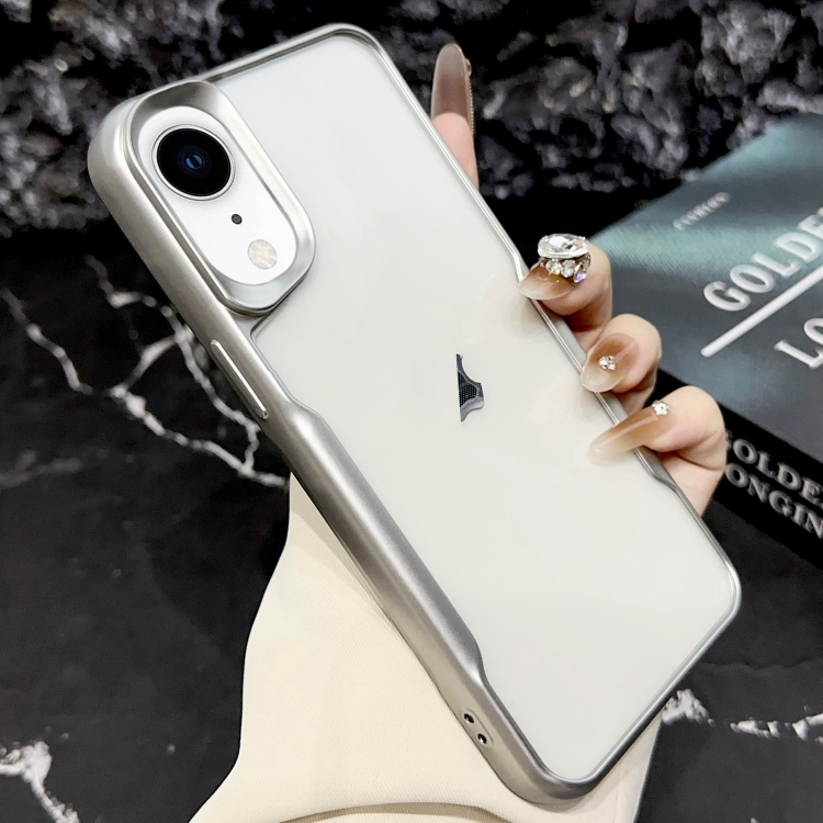 

For iPhone XR Blade Electroplating Frosted TPU Phone Case(Silver)