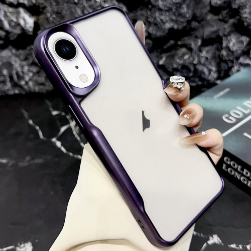 

For iPhone XR Blade Electroplating Frosted TPU Phone Case(Purple)