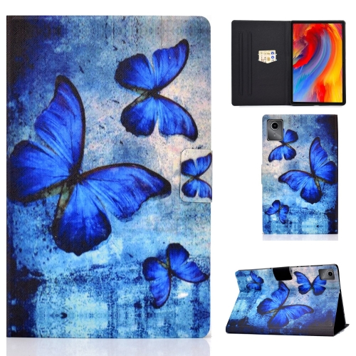 

For Lenovo Tab M11 / Xiaoxin Pad 11 2024 Electric Pressed Colored Drawing Smart Leather Tablet Case(Retro Butterflies)
