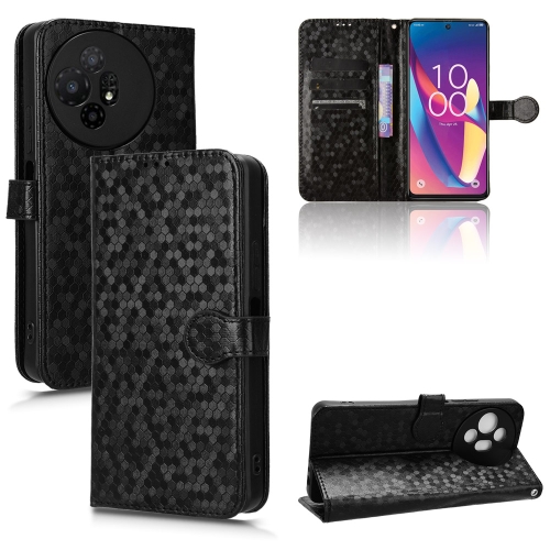 

For TCL 50 XL 5G Honeycomb Dot Texture Leather Phone Case(Black)