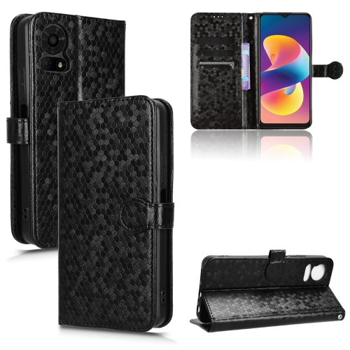 

For TCL 50 LE 4G Honeycomb Dot Texture Leather Phone Case(Black)