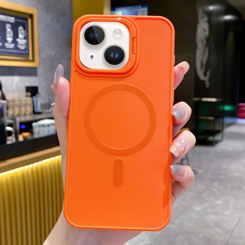For iPhone 15 Plus Magsafe All-inclusive TPU Phone Case(Orange) силиконовая накладка kotdesign magsafe для iphone 13 pro белая