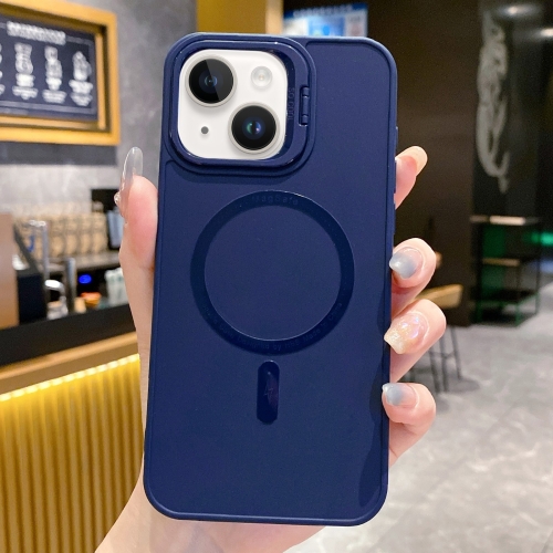 For iPhone 14 Magsafe All-inclusive TPU Phone Case(Dark Blue) силиконовая накладка cabal magsafe для iphone 13 pro черная