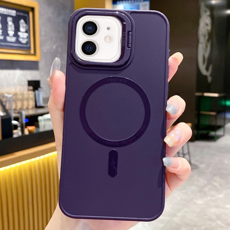 

For iPhone 12 Magsafe All-inclusive TPU Phone Case(Dark Purple)
