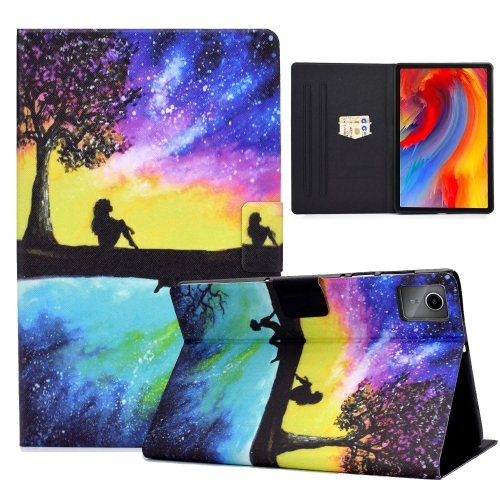 

For Lenovo Tab M11 / Xiaoxin Pad 11 2024 Electric Pressed Colored Drawing Smart Leather Tablet Case(Starry Sky Reflection)