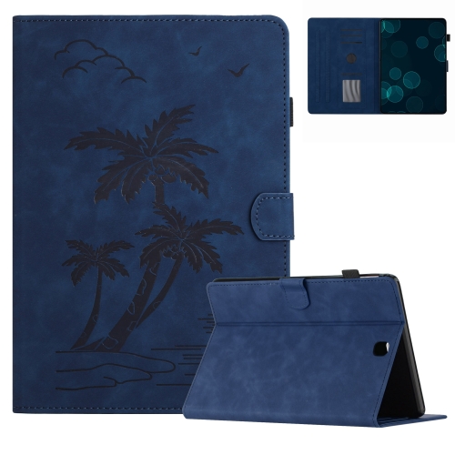 

For Samsung Galaxy Tab A 9.7 T550/T555C Coconut Tree Embossed Smart Leather Tablet Case(Blue)