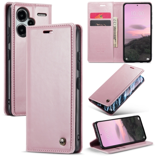 

For Xiaomi Redmi Note 13 Pro+ 5G CaseMe 003 Crazy Horse Texture Flip Leather Phone Case(Pink)