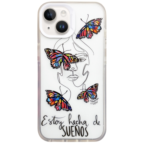 

For iPhone 14 Plus Colorful Painting TPU + PC Phone Case(Butterflies)