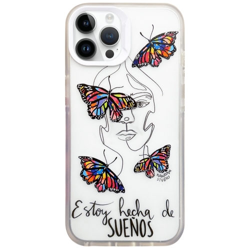 

For iPhone 14 Pro Colorful Painting TPU + PC Phone Case(Butterflies)