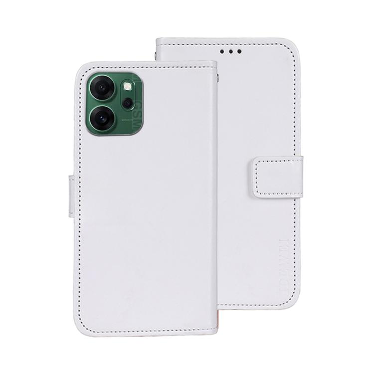 

For OPPO Reno14 F 5G idewei Crazy Horse Texture Leather Phone Case(White)
