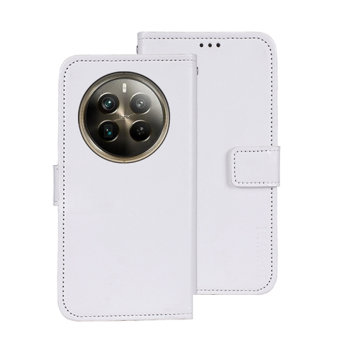 

For Realme 12 Pro+ idewei Crazy Horse Texture Leather Phone Case(White)