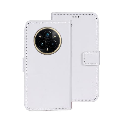 

For Realme 14 Pro+ 5G idewei Crazy Horse Texture Leather Phone Case(White)