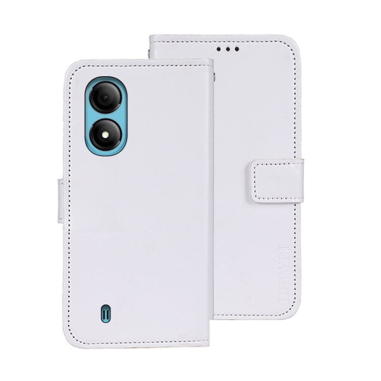 

For ZTE Blade A33S idewei Crazy Horse Texture Leather Phone Case(White)