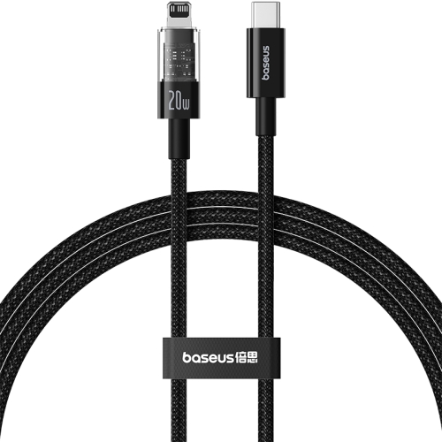 

Baseus CB000093 CD Series PD20W USB-C / Type-C to 8 Pin Fast Charging Data Cable, Length:1m(Black)