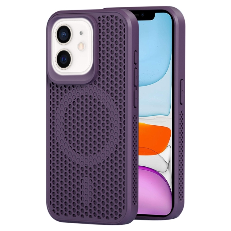 

For iPhone 11 MagSafe Magnetic Heat Dissipation Phone Case(Dark Purple)