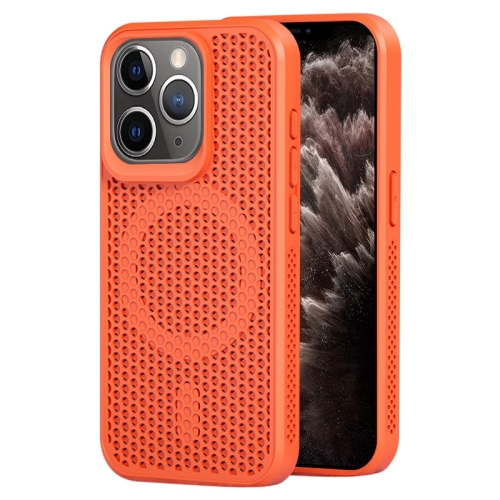 

For iPhone 11 Pro Max MagSafe Magnetic Heat Dissipation Phone Case(Orange)