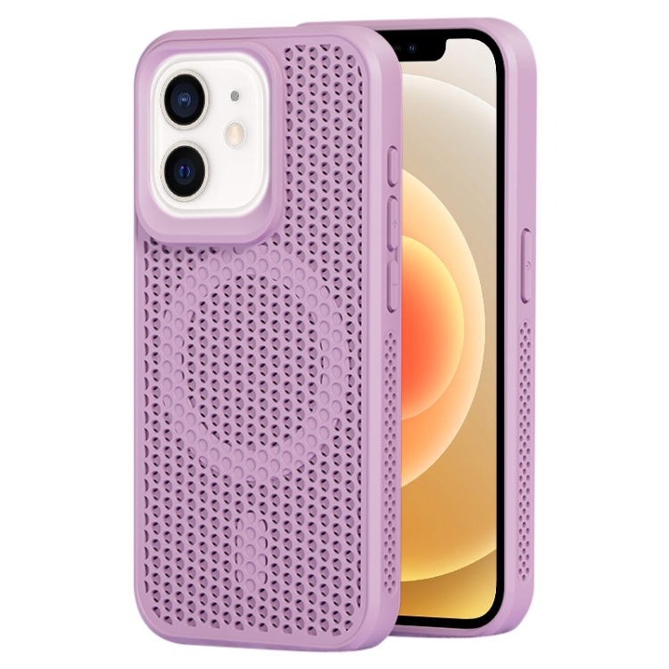 

For iPhone 12 MagSafe Magnetic Heat Dissipation Phone Case(Light Purple)