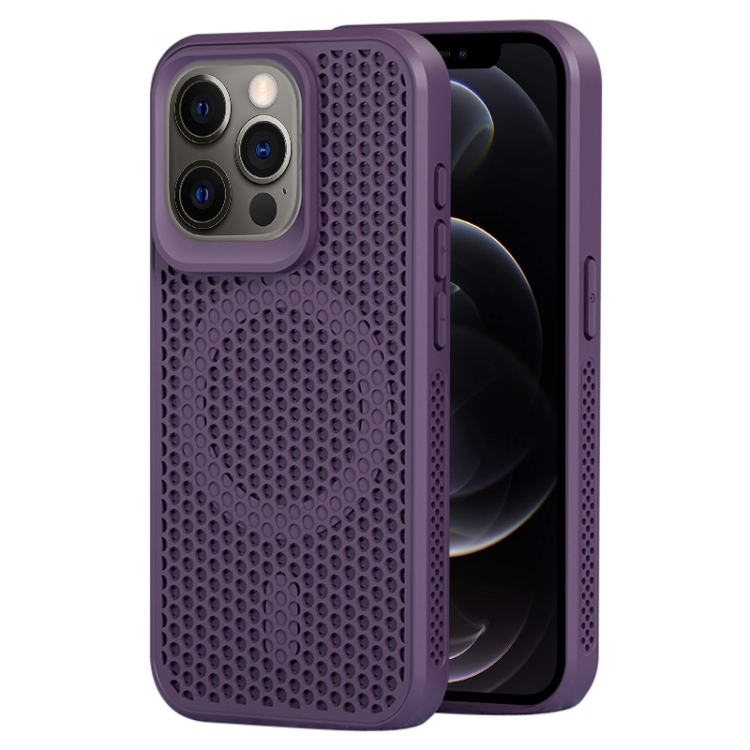 

For iPhone 12 Pro MagSafe Magnetic Heat Dissipation Phone Case(Dark Purple)