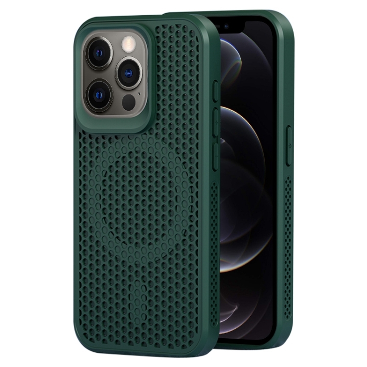 

For iPhone 12 Pro MagSafe Magnetic Heat Dissipation Phone Case(Dark Green)