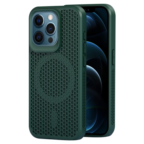 

For iPhone 12 Pro Max MagSafe Magnetic Heat Dissipation Phone Case(Dark Green)