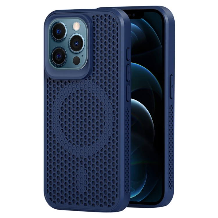 

For iPhone 12 Pro Max MagSafe Magnetic Heat Dissipation Phone Case(Dark Blue)