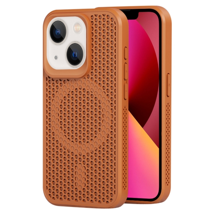 

For iPhone 13 MagSafe Magnetic Heat Dissipation Phone Case(Brown)
