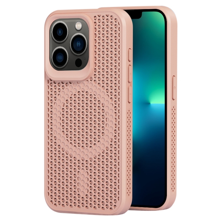 

For iPhone 13 Pro Max MagSafe Magnetic Heat Dissipation Phone Case(Pink)