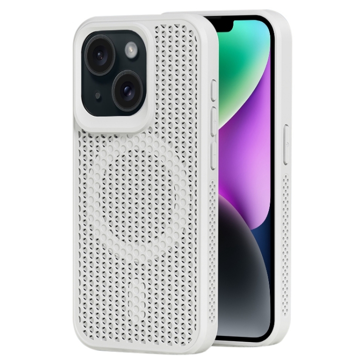 

For iPhone 14 MagSafe Magnetic Heat Dissipation Phone Case(White)