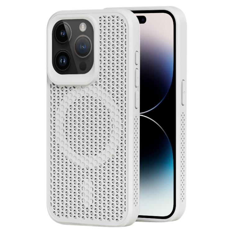 

For iPhone 14 Pro MagSafe Magnetic Heat Dissipation Phone Case(White)