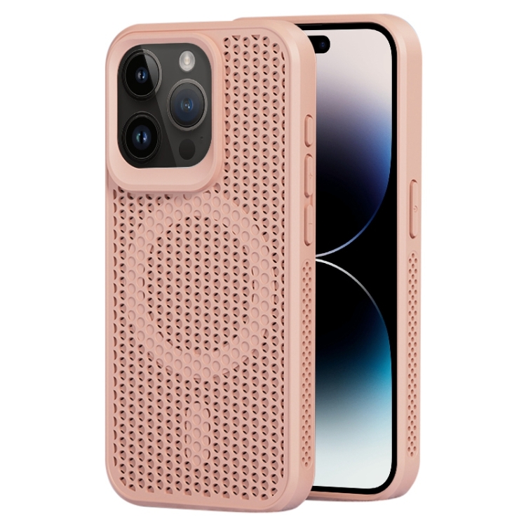 

For iPhone 14 Pro Max MagSafe Magnetic Heat Dissipation Phone Case(Pink)