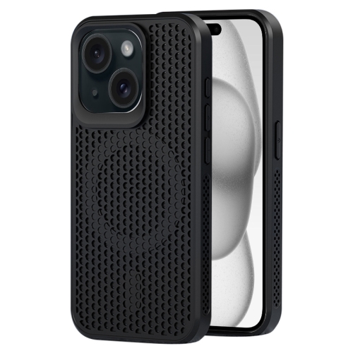 

For iPhone 15 MagSafe Magnetic Heat Dissipation Phone Case(Black)