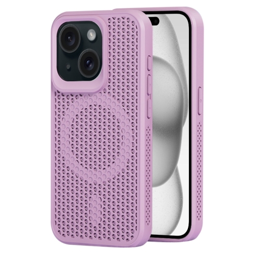

For iPhone 15 MagSafe Magnetic Heat Dissipation Phone Case(Light Purple)