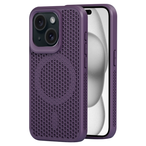

For iPhone 15 Plus MagSafe Magnetic Heat Dissipation Phone Case(Dark Purple)