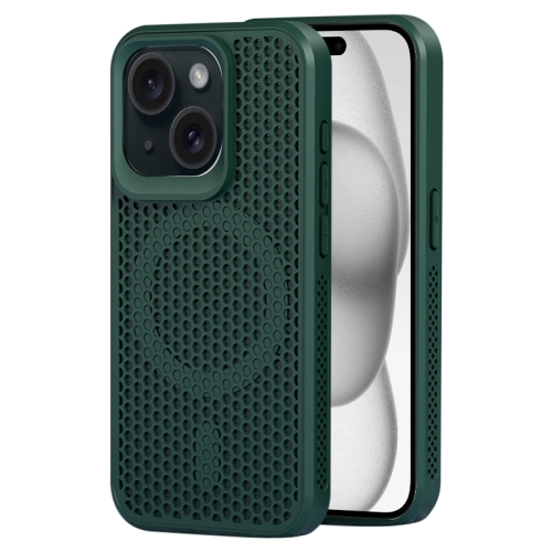 

For iPhone 15 Plus MagSafe Magnetic Heat Dissipation Phone Case(Dark Green)