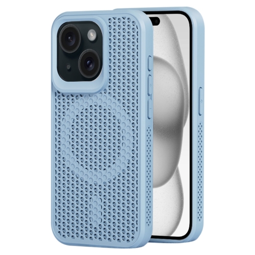 

For iPhone 15 Plus MagSafe Magnetic Heat Dissipation Phone Case(Sky Blue)