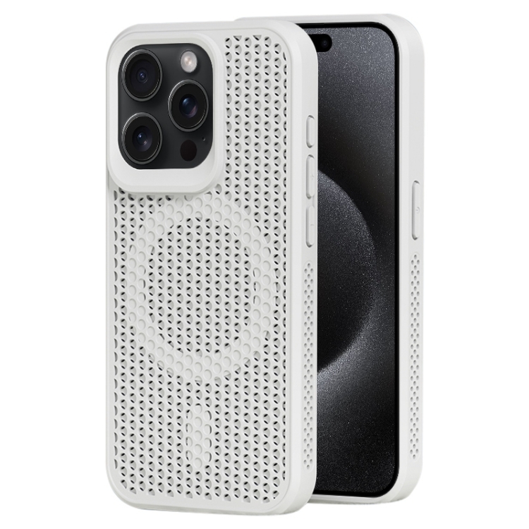 

For iPhone 15 Pro Max MagSafe Magnetic Heat Dissipation Phone Case(White)