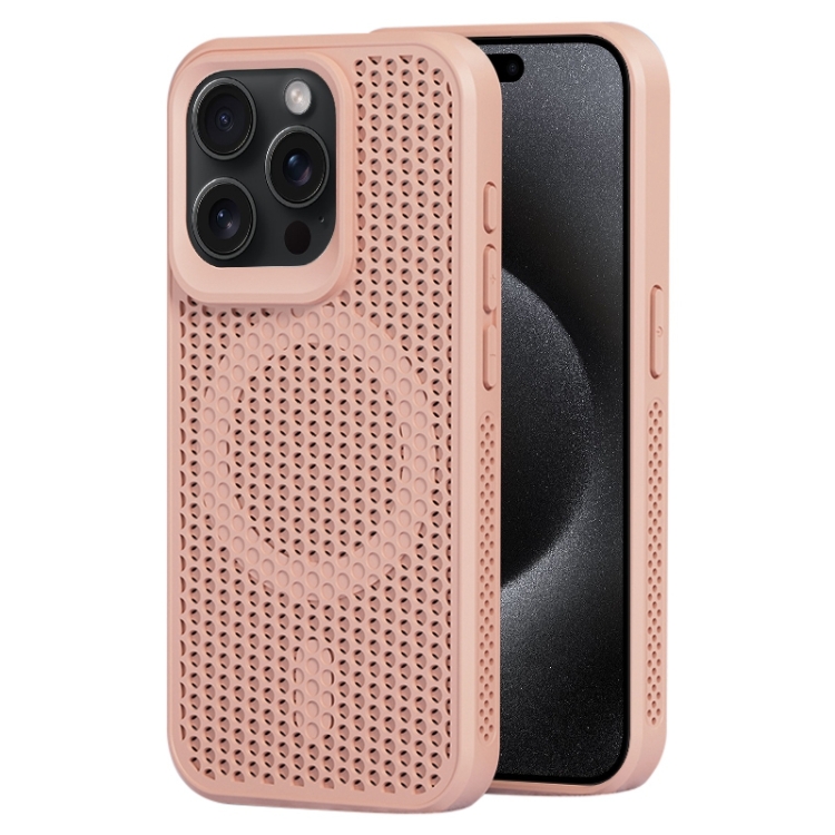 

For iPhone 15 Pro Max MagSafe Magnetic Heat Dissipation Phone Case(Pink)