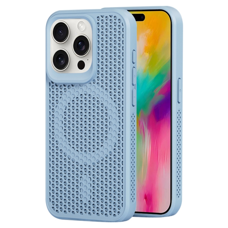 

For iPhone 16 Pro MagSafe Magnetic Heat Dissipation Phone Case(Sky Blue)