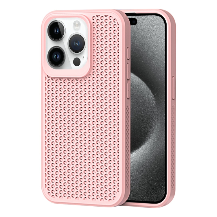 

For iPhone 15 Pro Heat Dissipation Phone Case(Pink)