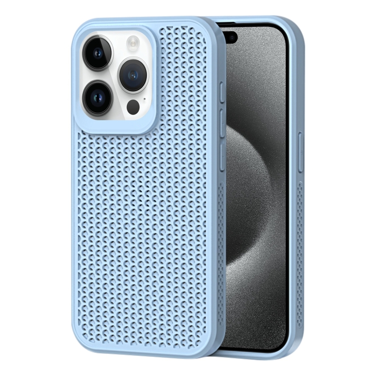 

For iPhone 15 Pro Heat Dissipation Phone Case(Sky Blue)