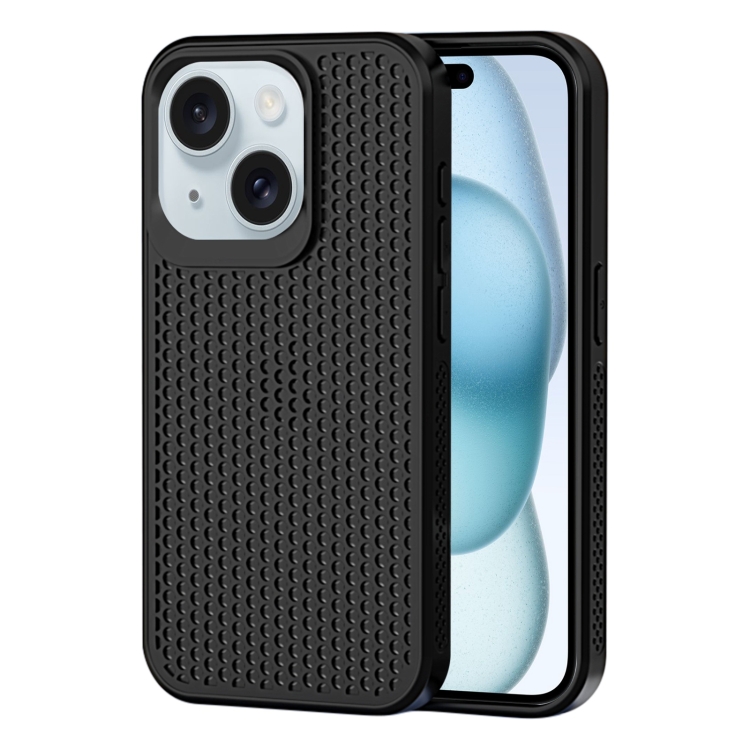 

For iPhone 15 Heat Dissipation Phone Case(Black)