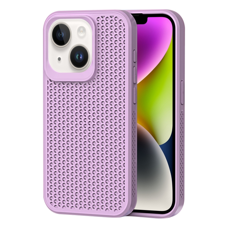 

For iPhone 14 Plus Heat Dissipation Phone Case(Light Purple)
