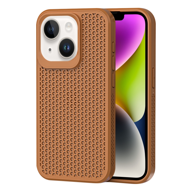

For iPhone 14 Heat Dissipation Phone Case(Brown)