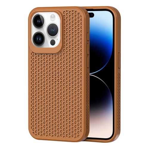 

For iPhone 14 Pro Heat Dissipation Phone Case(Brown)