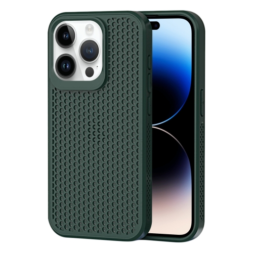

For iPhone 14 Pro Heat Dissipation Phone Case(Dark Green)
